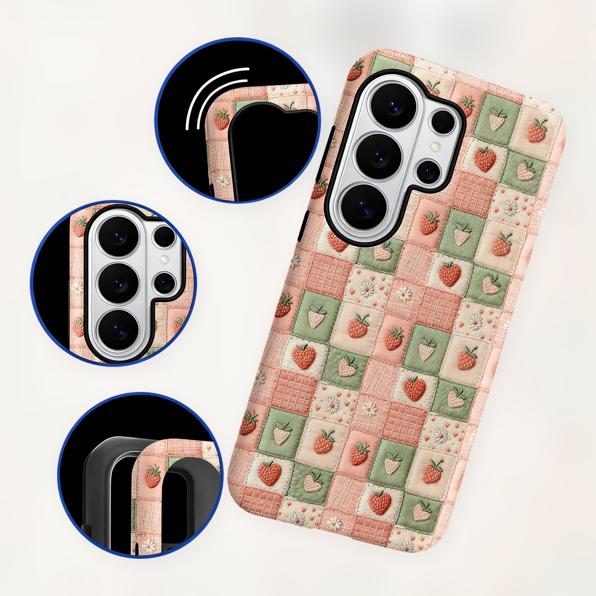 patchwork fraise brodé 2-in-1  - Samsung Galaxy S24 avis et prix